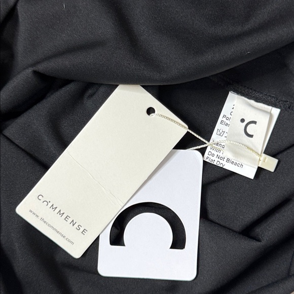 COMMENSE BLACK BACKLESS MIDI DRESS SLEEK BODYCON MINIMALIST SIZE SMALL **NWT** - Picture 10 of 11